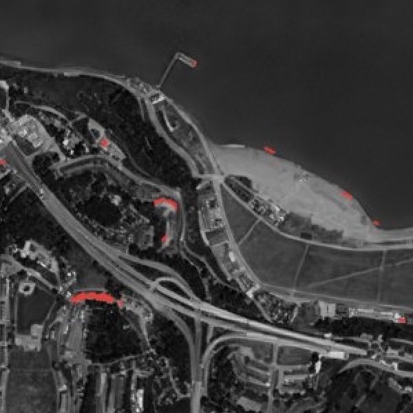 New-construction change detection — Built today, not built months ago — over an OSM reference