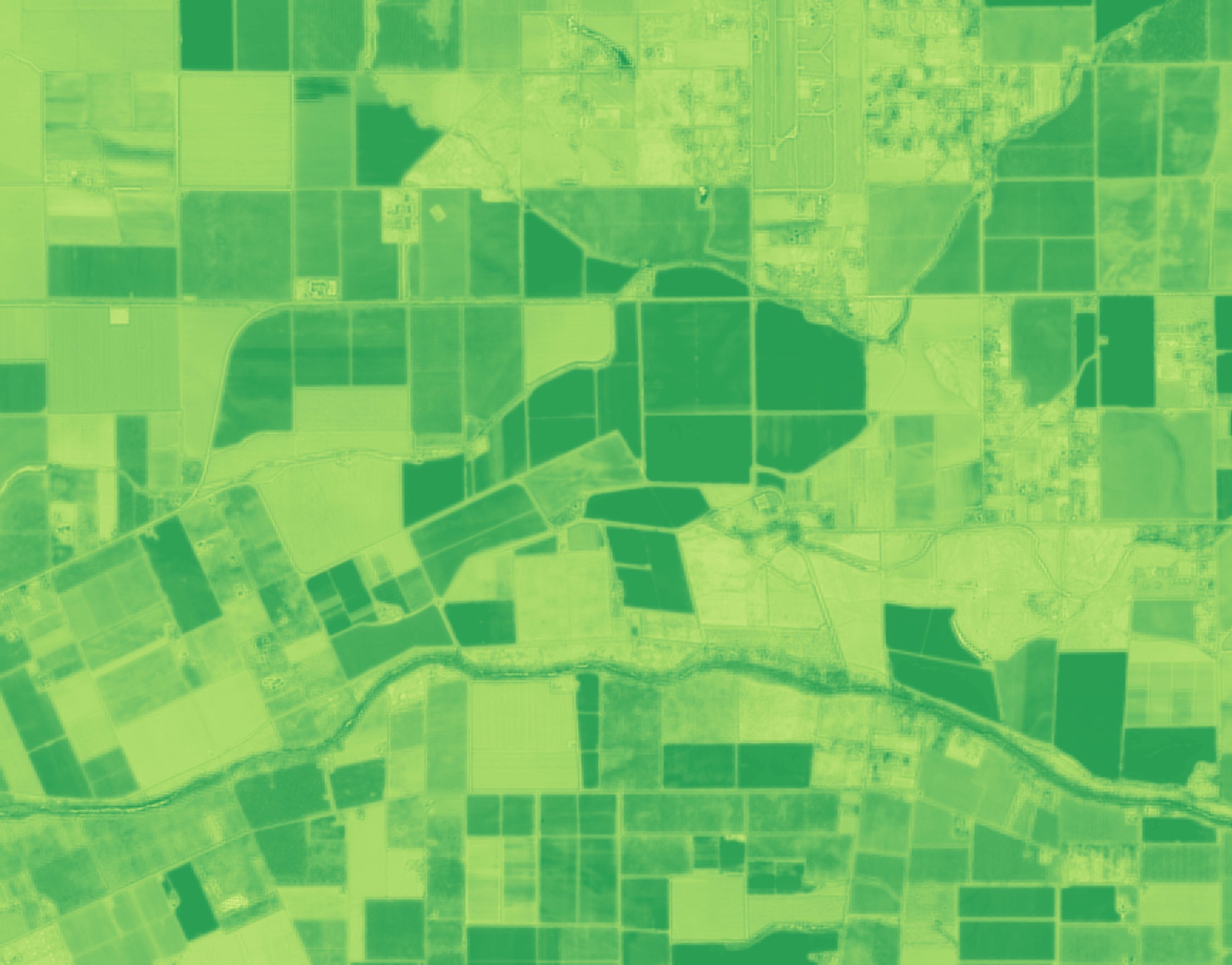 Davis, California, July 2025 — soil moisture at 2m (dark green: wetter)