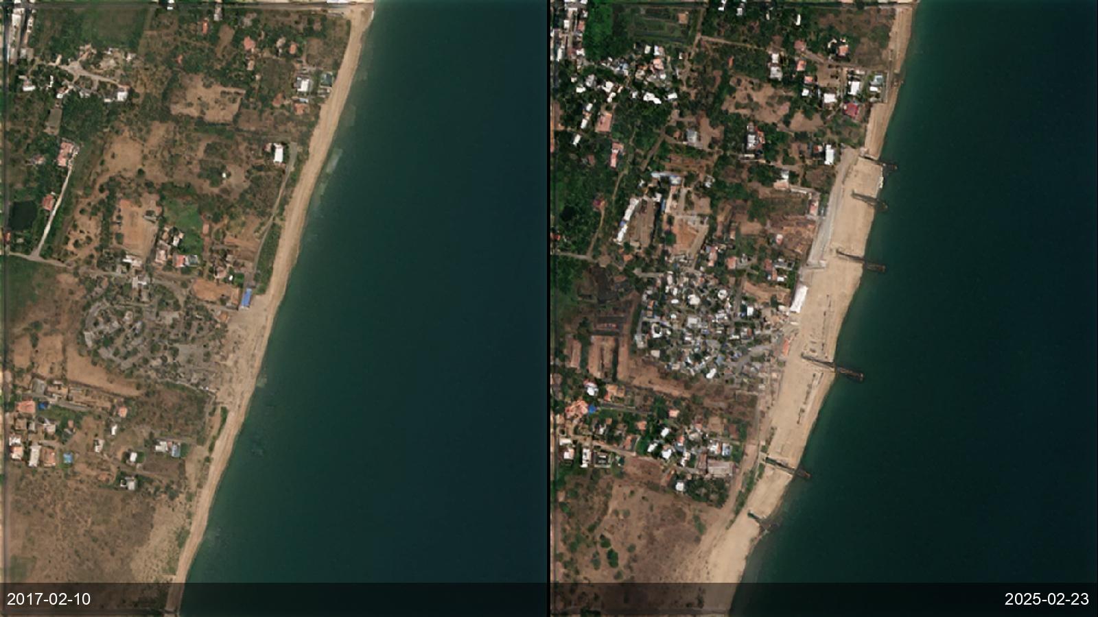 Erosion-control groynes — Thiruvidanthai, Tamil Nadu