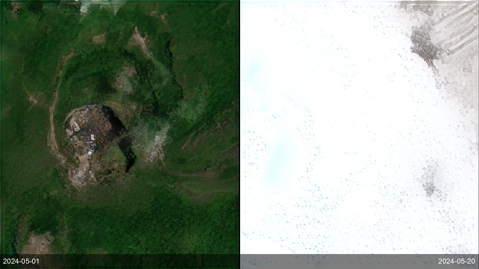 Volcanic eruption — Ruang, Indonesia
