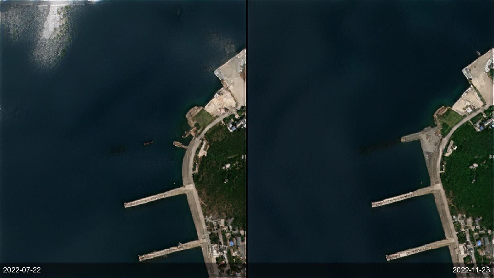 Naval submarine base reclamation — Hainan, China