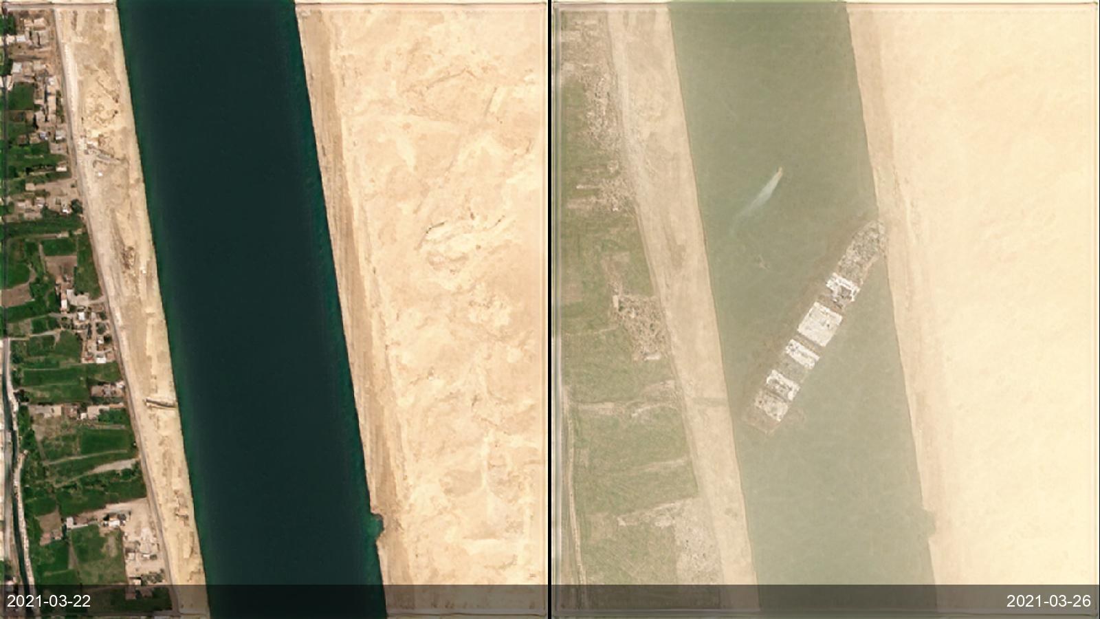 Suez Canal blockage — Egypt