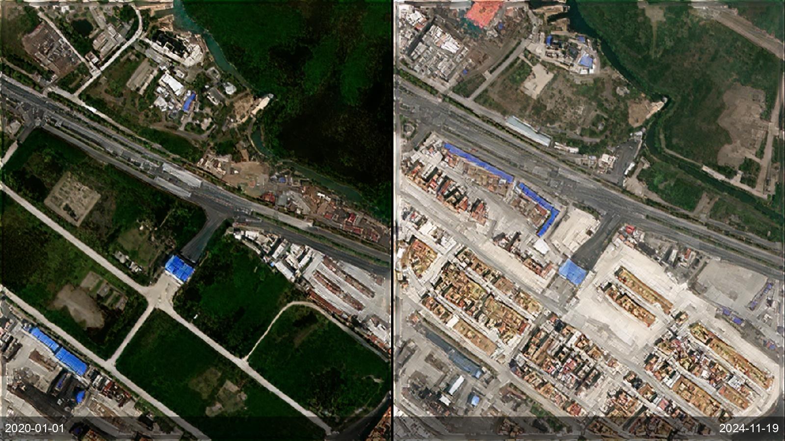 Port container-yard expansion — Shanghai
